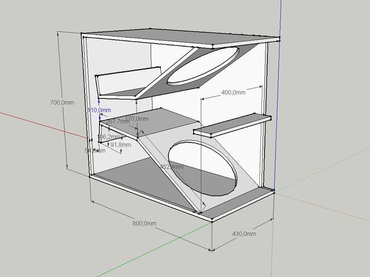 a drawing of an open cabinet with measurements