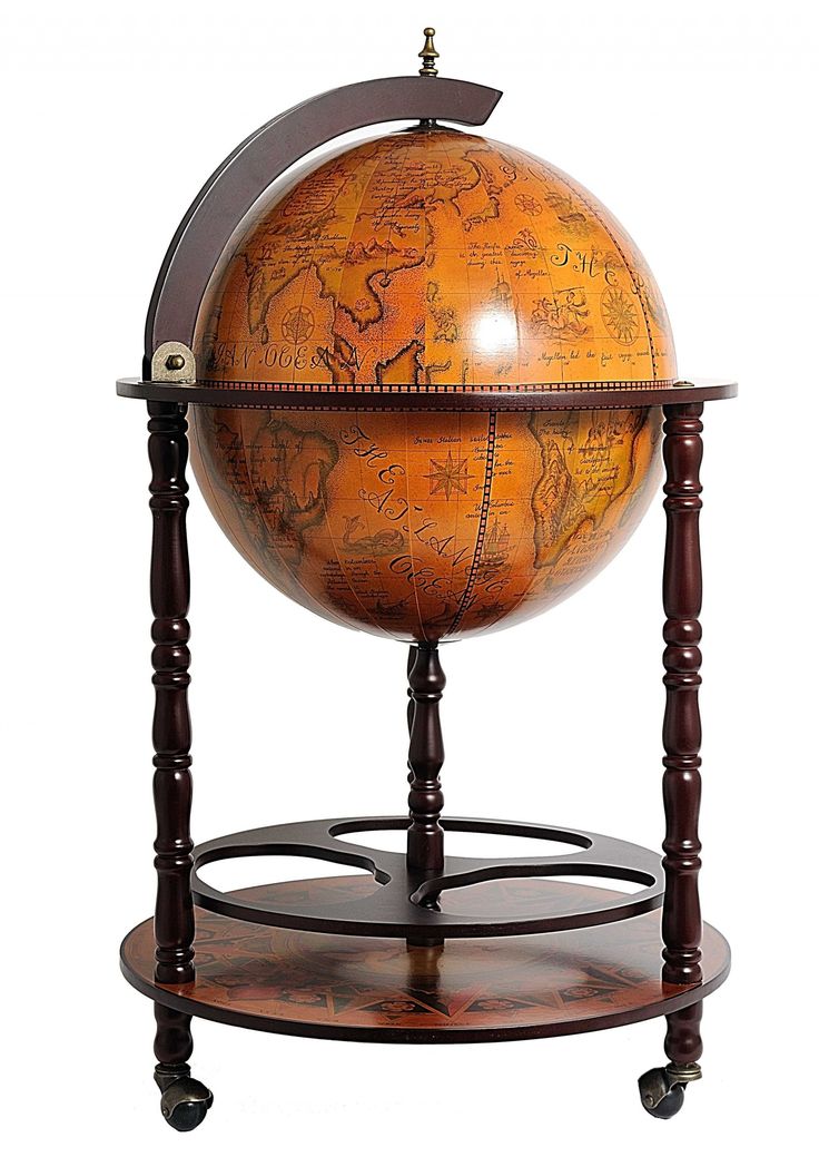 an old fashioned globe on a stand with wheels