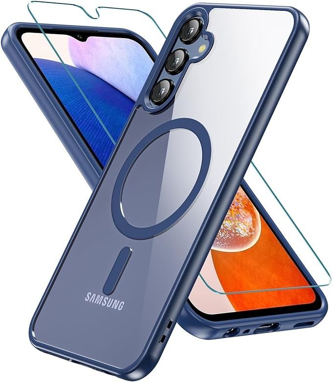 an image of two samsung phones with the back cover open and one showing its camera lens