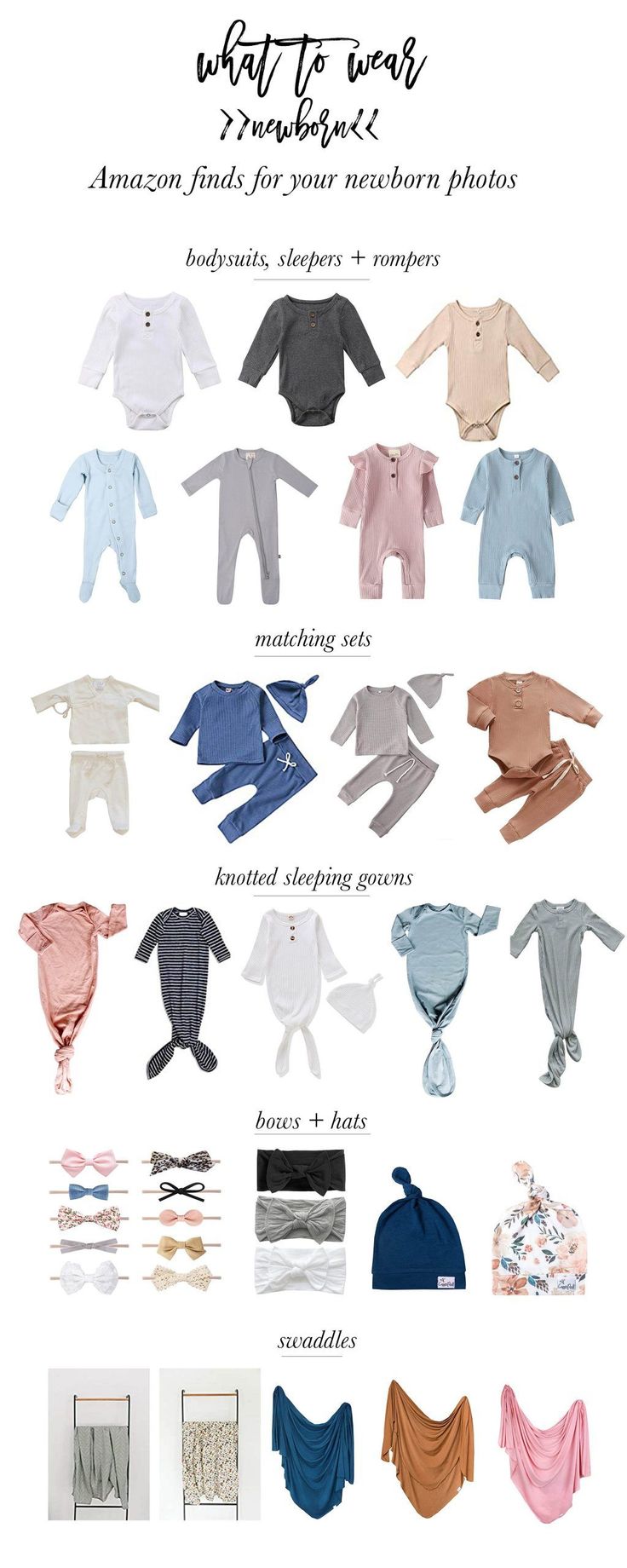 an image of baby clothes and their names