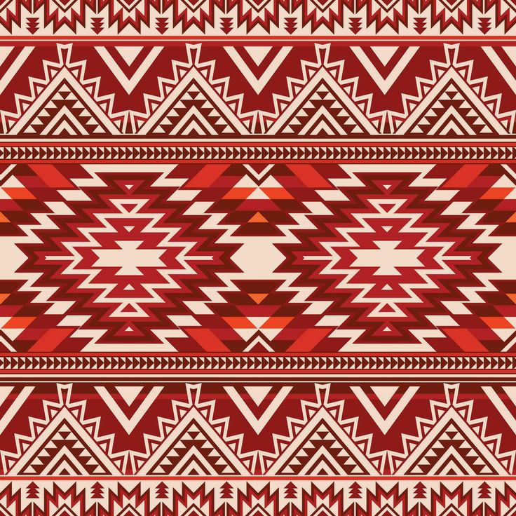 a red and white pattern with geometric shapes on it's sides, in the style of native american art