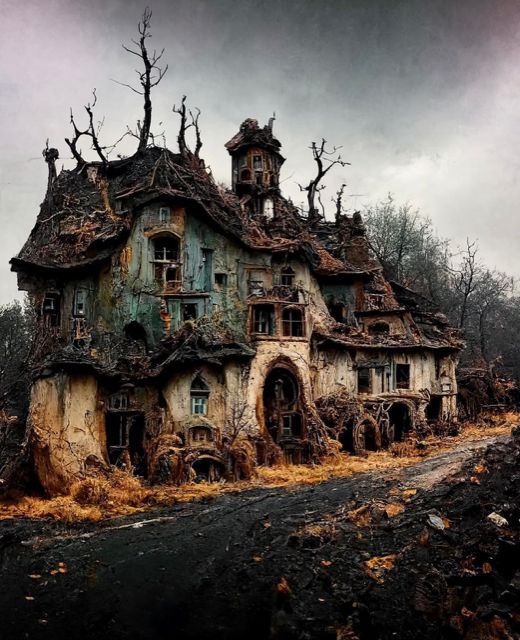 NA Abandoned World, Creepy Old Houses, Witch Hut, Most Beautiful Homes, Witches House, Abandoned Town, Amazing Houses, Creepy Houses, Unusual Buildings