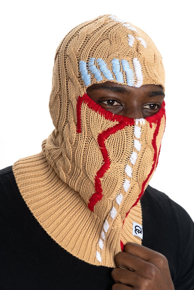 ONESIZE SHEISTY SKI MASK -KNITTED MATERIAL - ONESIZE COLORS: BLACK , KHAKI & WHEAT MATCHES WITH F405 SWEATER Casual White Balaclava, Fitted Casual Balaclava For Fall, Casual Streetwear Balaclava, Fitted Balaclava For Winter Sports, Fitted Casual Balaclava For Winter Sports, Casual Balaclava For Cold Weather, Casual Fitted Balaclava For Winter Sports, Casual Warm Balaclava For Streetwear, Casual Fitted Knitted Balaclava