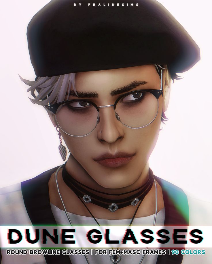 a young man wearing glasses and a hat with the words dune glasses on it