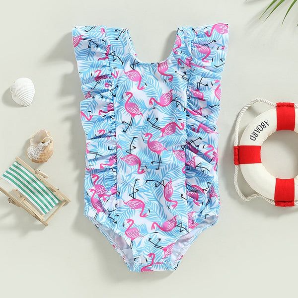 Playful Swim Trunks For Spring Beach, Playful Ruffled Swimwear For Summer, Playful Swim Trunks For Spring Pool Occasion, Cute Swimwear With Uv Protection For Vacation, Cute Upf 50+ Swimwear For Beach, Playful Spring Beach Onesie, Playful Onesie For Spring Beach Outings, Cute One-piece Swimwear For Vacation, Upf 50+ Swimwear For Summer