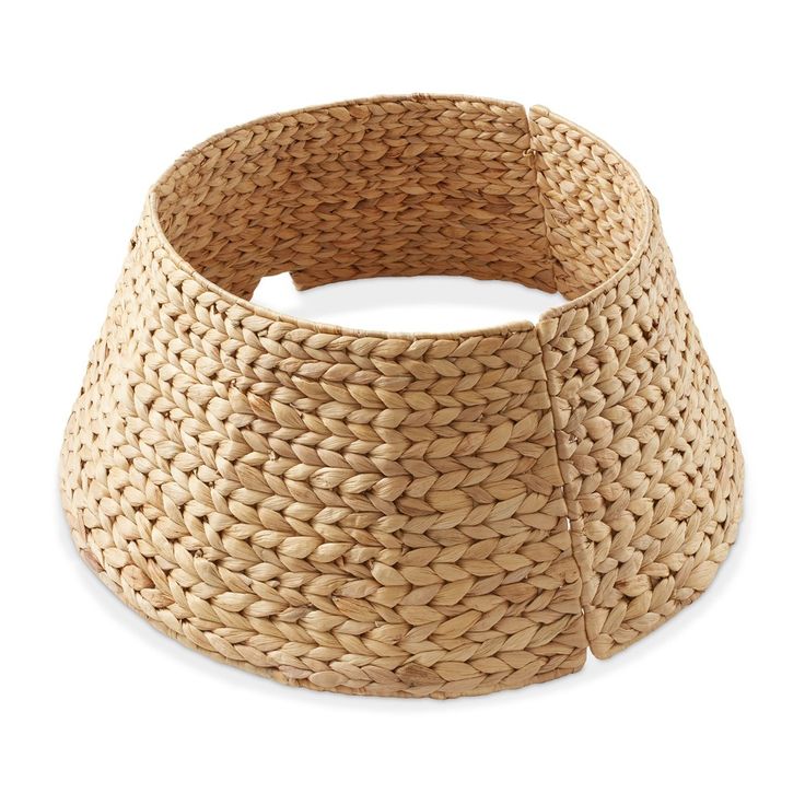 a large woven basket on a white background