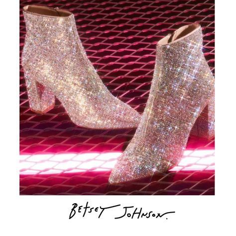 For the wedding rehearsal. Betsey Johnson Day Rhinestones Silver Ankle Boots, Betsey Johnson Shoes, Stunning Shoes, Block Heel Ankle Boots, Betsy Johnson, Heeled Ankle Boots, Casual Boots, Cute Shoes, Ankle Booties