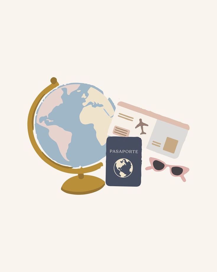 a globe, passport and sunglasses on a white background with the words paragonter