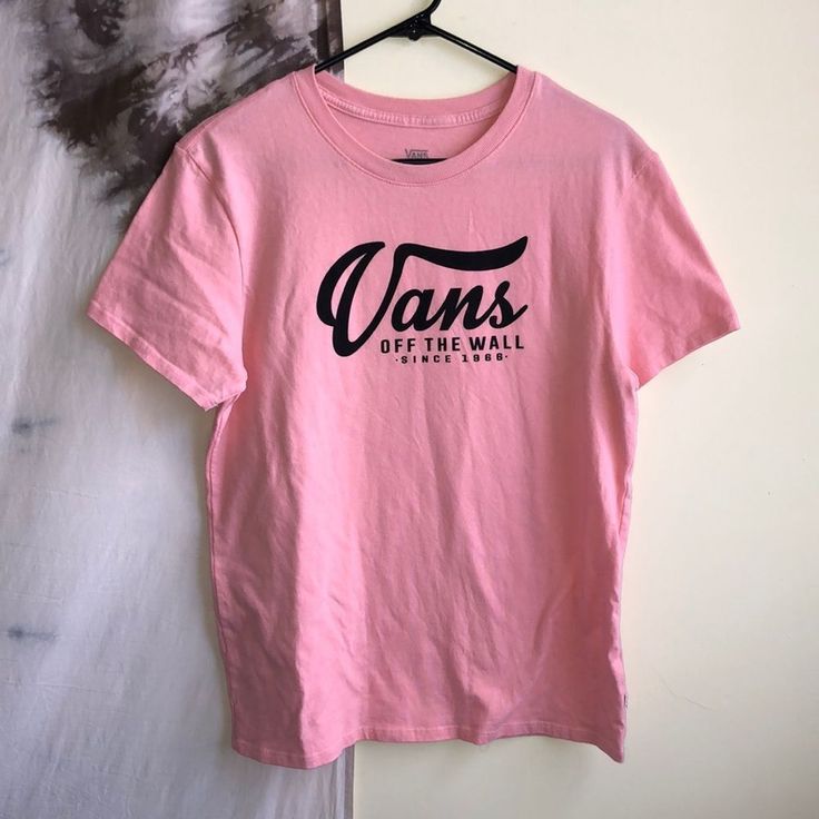 Vans “Off The Wall” Pink T-Shirt Baby Pink With Black Detail Soft Casual Tee Great Condition- Looks And Feels Brand New Women’s Size Medium Basic Pink Tops With Graphic Print, Basic Pink Top With Letter Print, Pink Letter Print Tops For Streetwear, Casual Pink Top With Graphic Print, Vans Cotton Tops For Spring, Casual Cotton Tops By Vans, Casual Vans Cotton Tops, Trendy Cotton Vans Top, Pink Tops With Letter Print For Streetwear