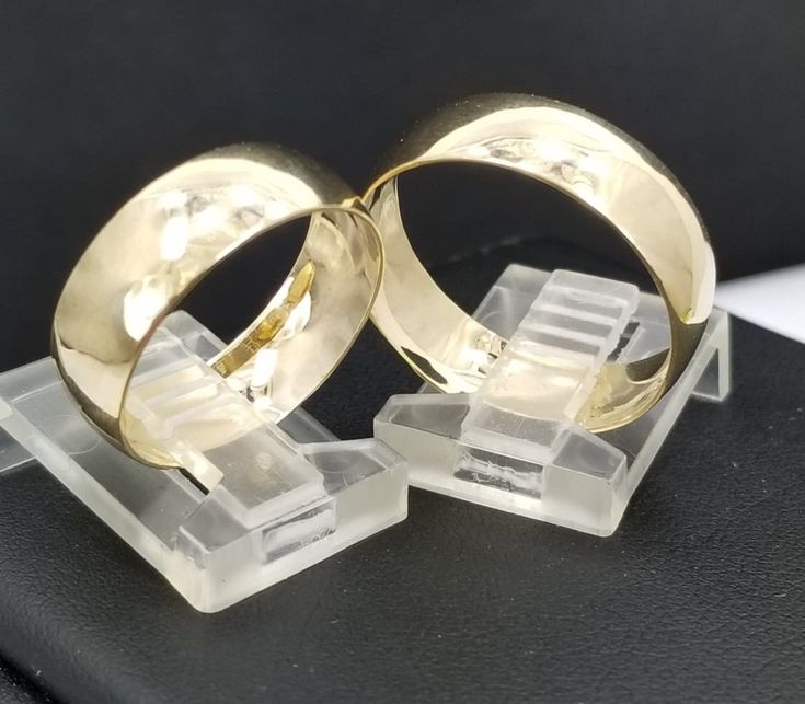 Stunning Classic 14k Gold Wedding Band set of 2 standing at 6mm wide for just $349 for both him & her. Gift box included. Ring sizes are adjustable, please note the sizes in the personalization section of checkout. Classic Formal Couple Rings Stamped 14k, 14k Gold Thick Band For Wedding And Anniversary, 14k Gold Thick Band For Anniversary, 14k Gold Wide Band For Anniversary, Thick Band 14k Gold Wedding Ring For Anniversary, Anniversary Yellow Gold Wedding Band Thick, Elegant Thick Band Wedding Ring, Formal Couple Rings Stamped 14k, Heirloom Wide Band Ring For Wedding And Anniversary