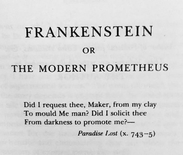 an old book with some writing on it's page and the words franklin or the modern prometheuus