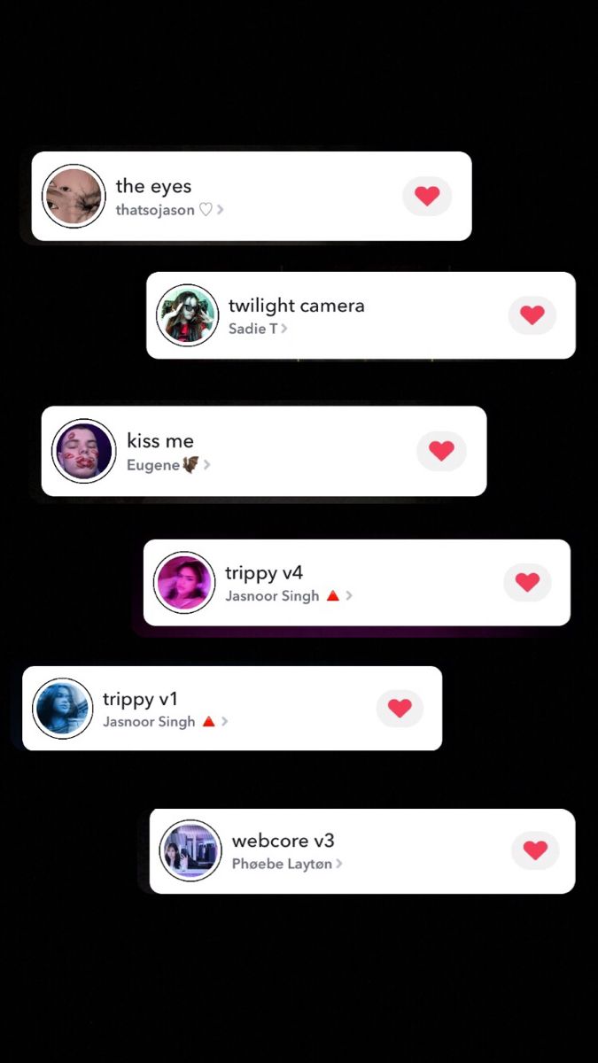 several different types of chat bubbles with hearts on them