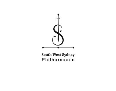 the logo for south west sydney's phhlarmonic, which has been designed by