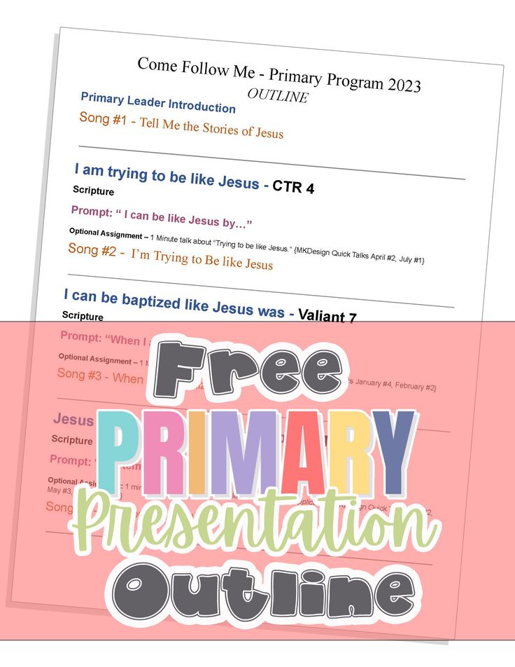 the front and back page of a free primary lesson