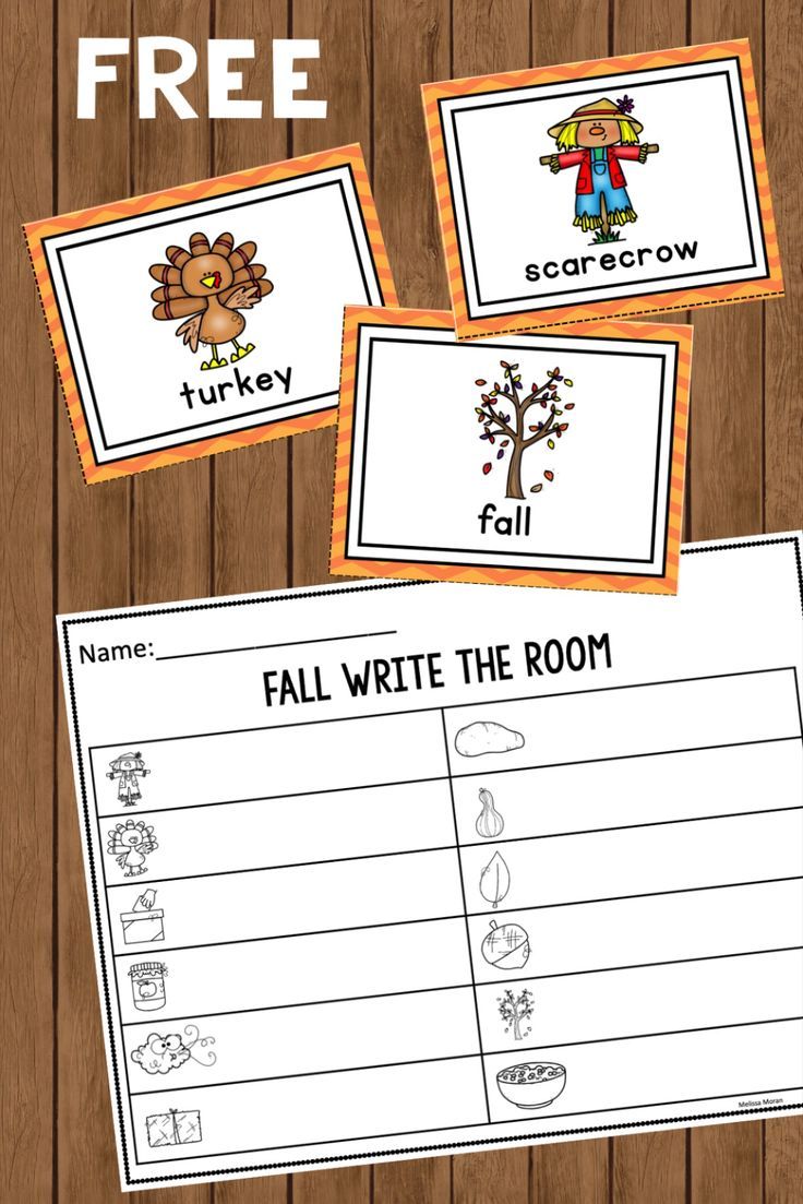 fall writing activity for kids with free printables on the front and back pages