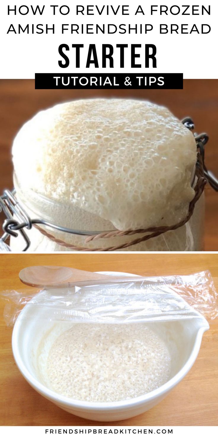 how to remove a frozen amish friend's bread starter and start making it