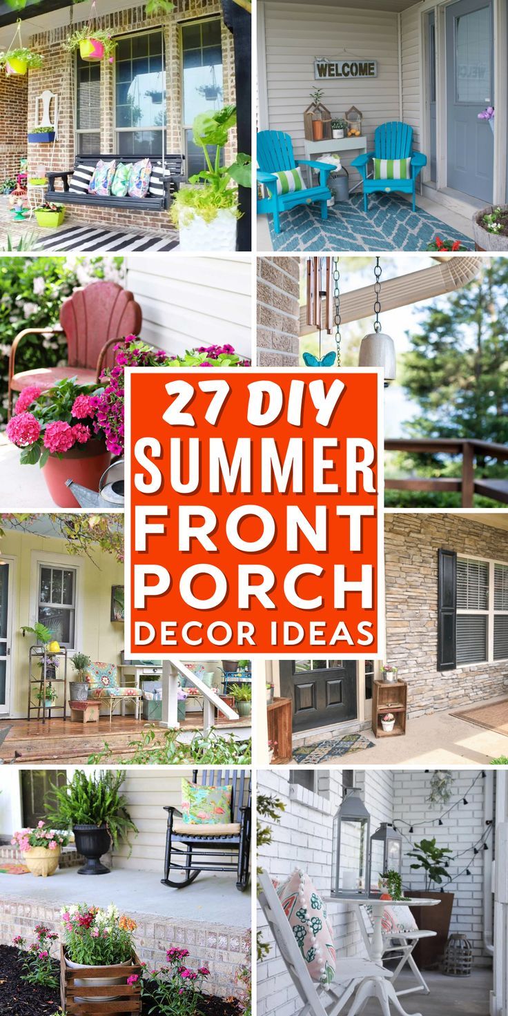 Looking for some beautiful summer decor ideas? Check out our collection of DIY Summer Porch Decor Ideas that will elevate your outdoor summer decor without breaking the bank. From small front porch decor to boho, coastal, and farmhouse porch decor ideas, we've got you covered. Don't forget to add a pop of color with summer wreaths for front door and summer porch signs to complete the look. Get inspired and start summer front porch decorating on a budget today! Summer Porch Decor Front Entry, Front Porch Decorating Ideas Summer, Boho Front Porch, Small Front Porch Decor, Summer Front Porch Ideas, Summer Porch Signs, Small Porch Decorating, Summer Front Porch Decor, Front Porch Decor Ideas