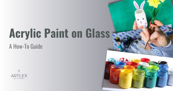 a person is painting with acrylic paint on glass and the words how to guide