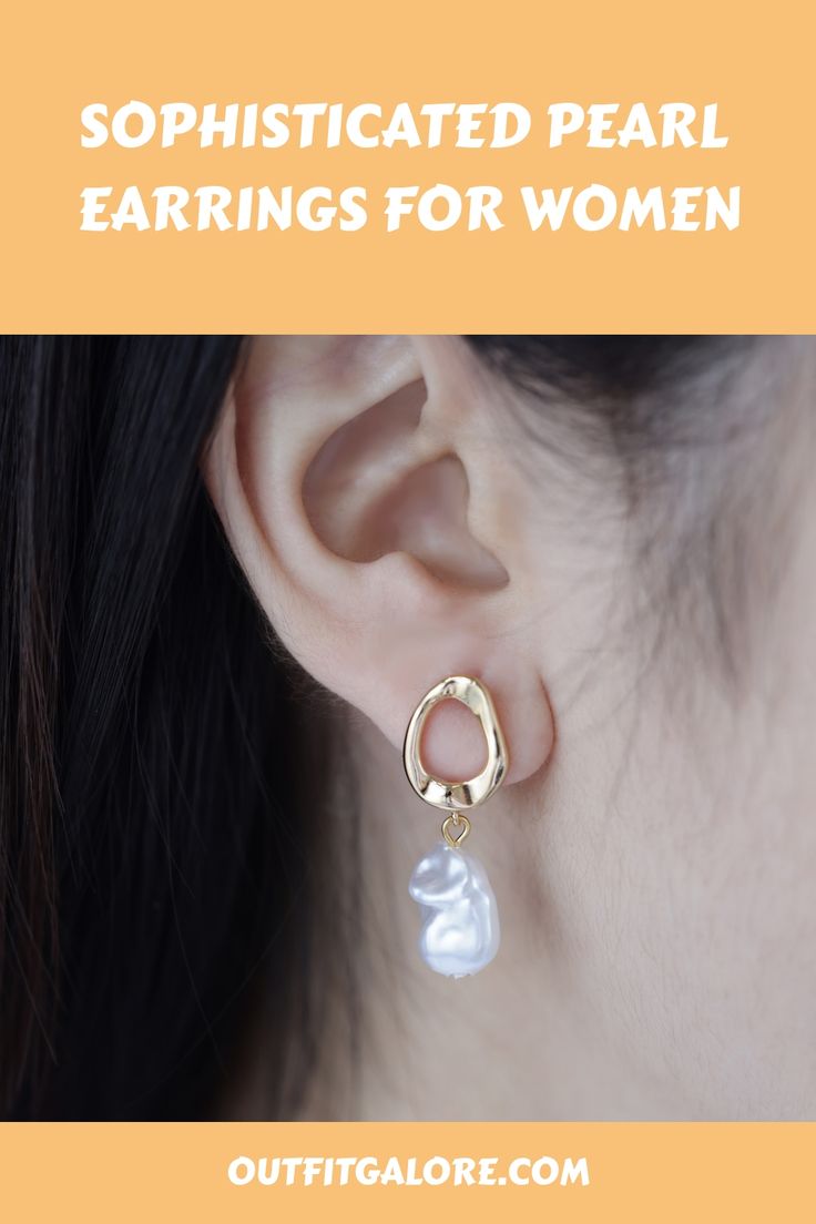 Add a touch of elegance to your outfit with these exquisite Pearl Earrings for Women. They exude a timeless charm that seamlessly blends vintage and classy styles. Made in an attractive gold color, these earrings are both durable and resistant to tarnishing. The design is simple yet elegant, featuring an imitation pearl that dangles gracefully from the earlobe. Perfect for both formal occasions and everyday wear, these earrings are a must-have addition to any fashion-forward woman's collection. Minimalist Metal Clip-on Earrings, Classic Earrings Perfect For Gifts, Classic Pearl Earrings Tarnish Resistant, Classic Earrings For Gift, Gold Plated Tarnish Resistant Clip-on Earrings, Tarnish-resistant Gold-plated Clip-on Earrings, Classic Tarnish Resistant Pearl Earrings, Hypoallergenic Clip-on Earrings For Anniversary, Classic Pearl Earrings For Gift