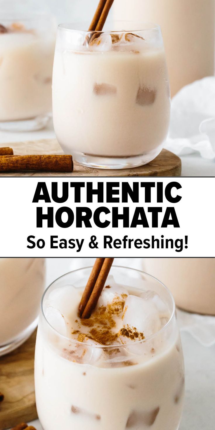 Authentic horchata recipe Vegan Horchata Recipe, Easy Horchata Recipe, How To Make Horchata, Vegan Horchata, Horchata Drink, Mexican Drink Recipes, Rice Drink, Mexican Horchata, Homemade Horchata