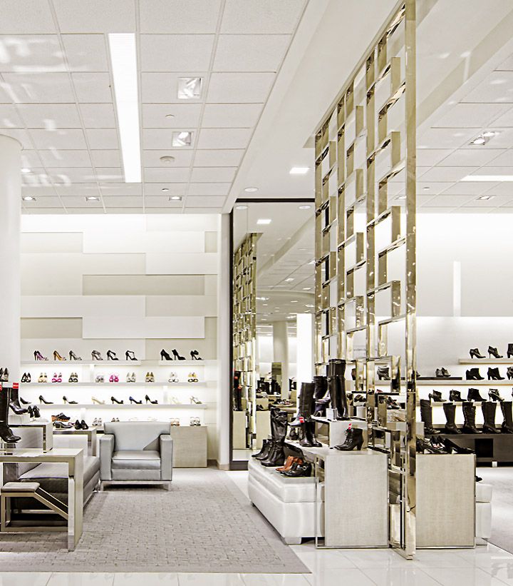 the inside of a women's shoe store