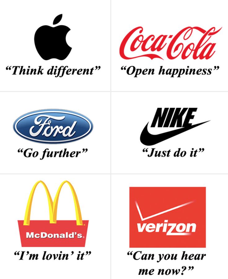 many different logos are shown together on a white background with black and red lettering that says, think different open happiness go further just do it