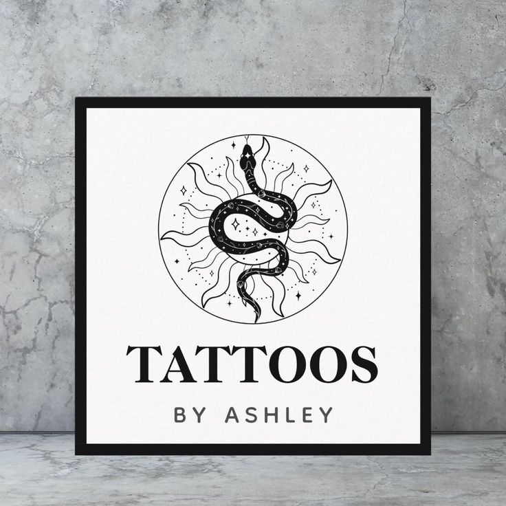 the logo for tattoos by ashley