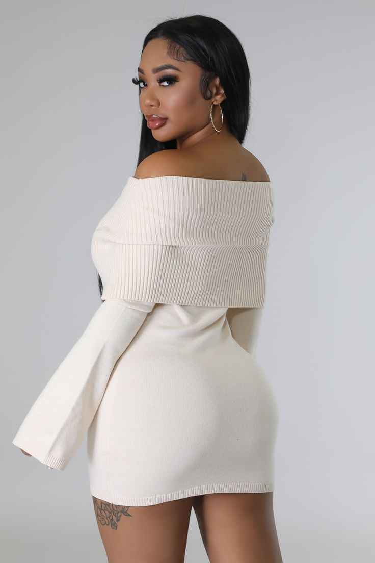 Sweater Love Dress – GitiOnline Fall Off-shoulder Mini Dress For Night Out, Casual One-shoulder Dresses For Winter, Chic Knit Mini Bodycon Dress, Chic Knit Mini Dress For Date Night, Fitted Off-shoulder Mini Dress For Fall, Off-shoulder Dress For Going Out In Fall, Fitted Ribbed Off-shoulder Mini Dress, Off-shoulder Fall Dress For Going Out, Fall Fitted Off-shoulder Mini Dress