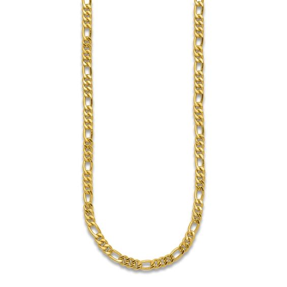 Dynamic high-polish figaro links nestle one another along the length of this distinctive women's necklace. Fashioned in 24K yellow gold, the 20-inch chain secures in place with a lobster clasp and the links are approximately 4.8mm wide. Elegant Yellow Necklace With Figaro Chain, Women's Necklace, Figaro Chain Necklace, Jared The Galleria Of Jewelry, Figaro Chains, Figaro Chain, Lobster Clasp, Womens Necklaces, Chain Necklace