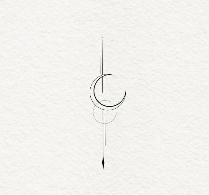 a drawing of a crescent on top of a white paper with a pen in it