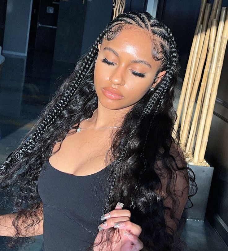 Curly Hair Anime, Curly Braided Hairstyles, Braided Hairstyles For Black Women Cornrows, Mixed Curly Hair, Hair Magic, Feed In Braids Hairstyles, Beautiful Braided Hair, Ice Spice, Cute Curly Hairstyles