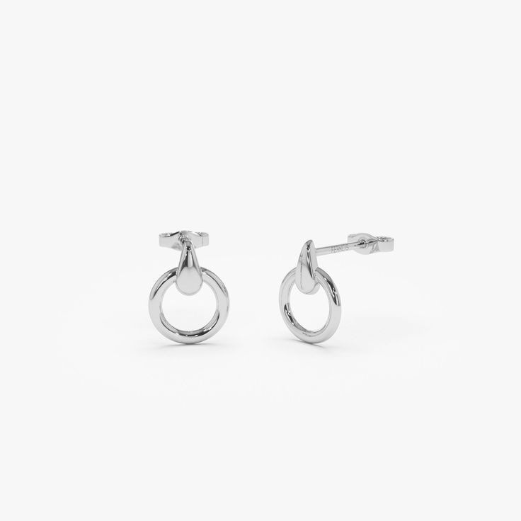 14k Dainty Circle Drop Earrings 14K White Gold Ferkos Fine Jewelry Gold Colors, Gold Yellow, My Jewellery, Gold Color, Fine Jewelry, White Gold, Yellow Gold, Rose Gold, Drop Earrings