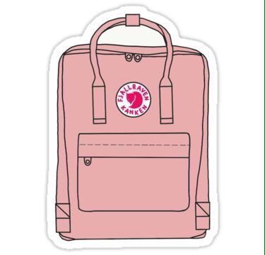 a pink backpack sticker with the words, love is in the air on it