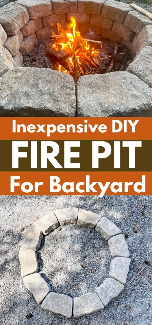 an outdoor fire pit with text overlay that reads, how to make an expensive diy fire pit for backyard