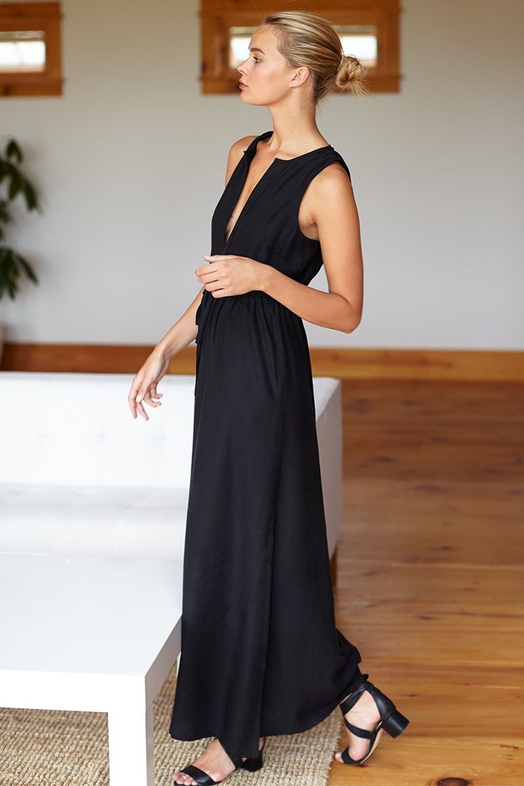 Grecian Keyhole Dress - Black - Emerson Fry Meeting Hall, Tencel Dress, Emerson Fry, Curated Closet, Basic Black Dress, Keyhole Dress, Tencel Fabric, Handmade Beauty Products, Girl Needs