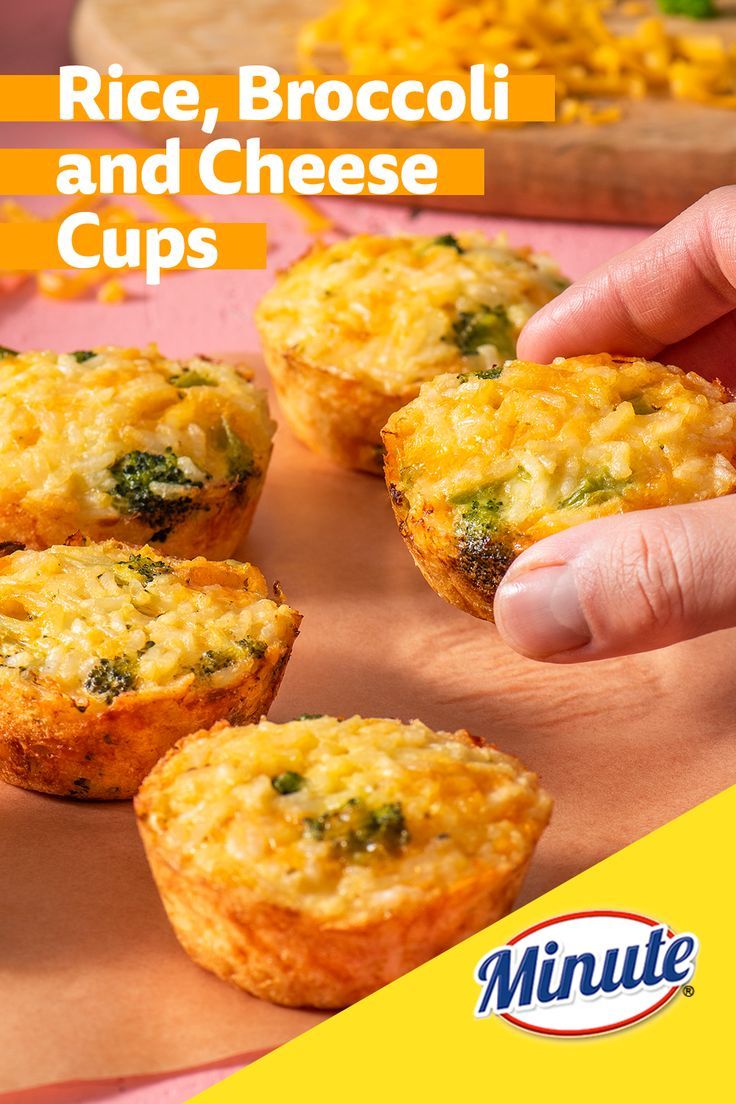 Broccoli, rice and cheese cups Brocoli And Cheese, Rice Cups, Cheese Cups, Rice Broccoli, Muffin Tin Recipes, Packed Lunch, Broccoli Rice, Cooked Veggies, Air Fryer Recipes Easy