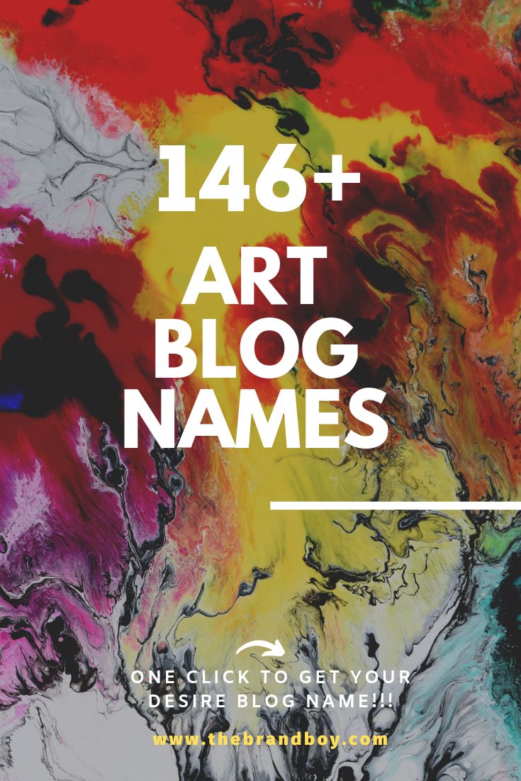 the cover of art blog names