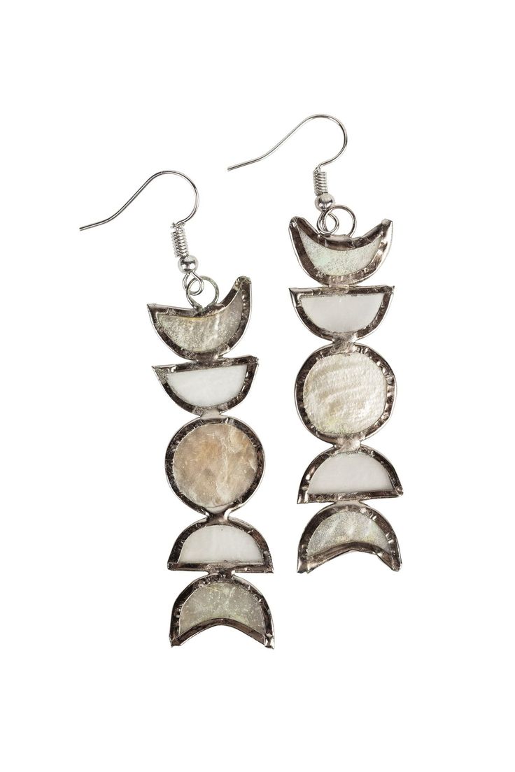 Moon Phases Capiz Earrings - Ten Thousand Villages Passing Of Time, The Moon Phases, The Phases Of The Moon, Moon Phases Necklace, Fair Trade Jewelry, Phases Of The Moon, Capiz Shell, Fall Essentials, Feminine Energy