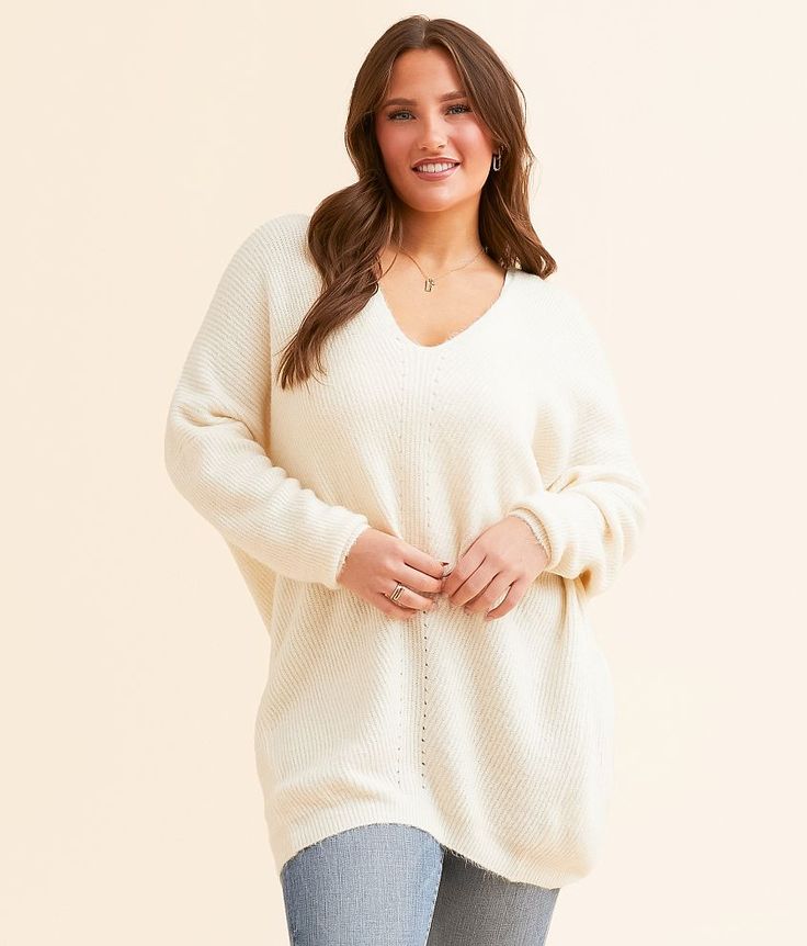 Hyfve V-Neck Oversized Sweater - Cream Medium, Women's Warmcream Open weave dolman sweater Bust measures 54 on size small Body length 28 on size small. 55% Cotton 45% Acrylic. Hand wash cold water. Do not bleach. Line dry. Iron low. Do not dry clean. Apparel & Accessories > Clothing > Shirts & Tops Oversized Sweater Women, Dolman Sweater, Sweater Cream, Sweater For Women, Women's Sweaters, Open Weave, Accessories Clothing, Oversized Sweater, Apparel Accessories