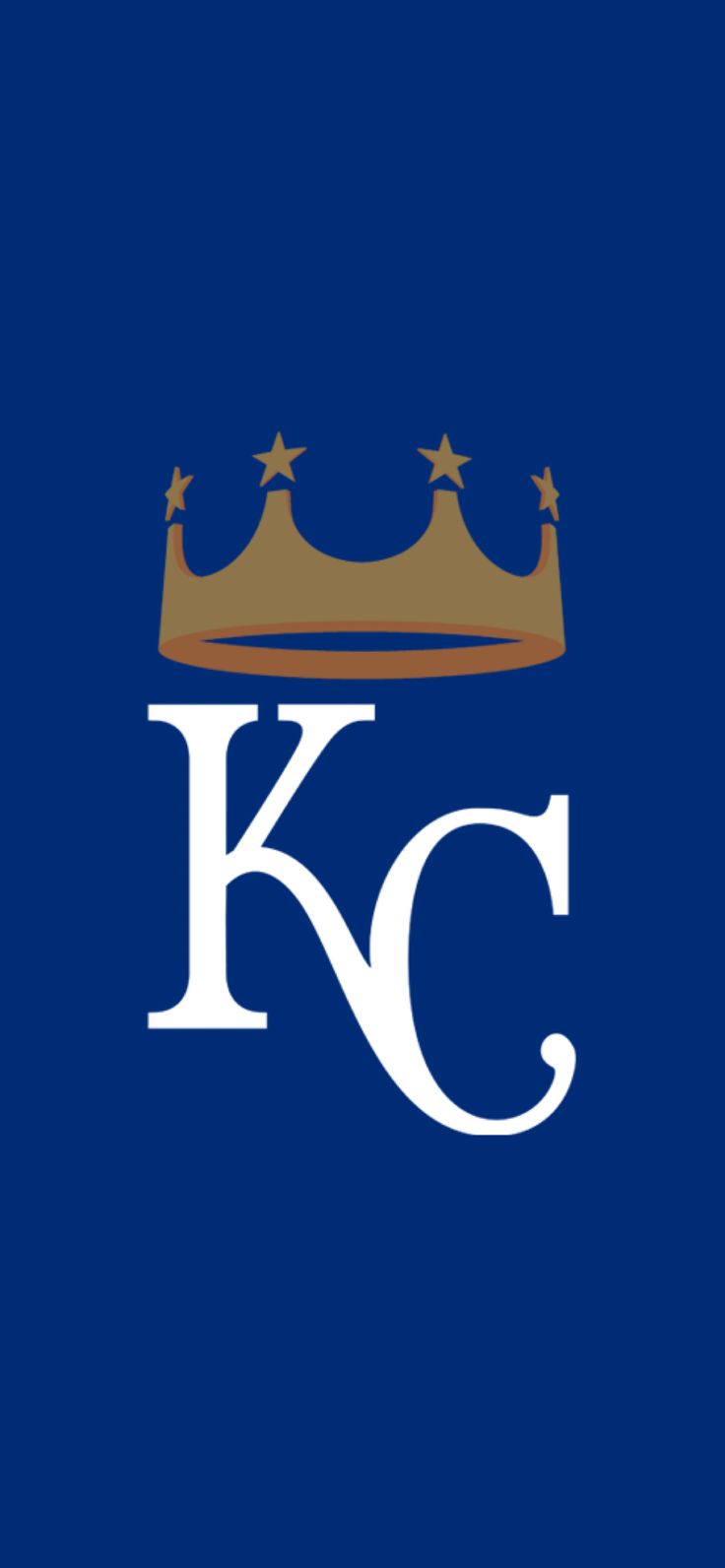 the kansas royals logo on a blue background