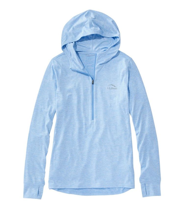 Women's Insect Shield Pro Knit Hoodie | Tees & Knit Tops at L.L.Bean Functional Long Sleeve Hoodie For Outdoor, Functional Hoodie With Kangaroo Pocket For Outdoors, Functional Half-zip Hoodie For Outdoor Activities, Functional Half-zip Hoodie With Adjustable Hood, Functional Half-zip Outdoor Hoodie, Moisture-wicking Hooded Hoodie For Outdoor Activities, Moisture-wicking Hooded Jacket For Outdoor, Half-zip Hoodie With Kangaroo Pocket For Outdoors, Outdoor Half-zip Hoodie With Drawstring