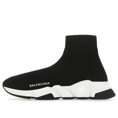 (WMNS) Balenciaga Speed Sneaker 'Black White' 587280W2DBQ1015 (SNKR/Women's/High Top) Balenciaga Speed, Sneakers Black, High Top, High Tops, Balenciaga, Black White, Black And White, Sneakers, White