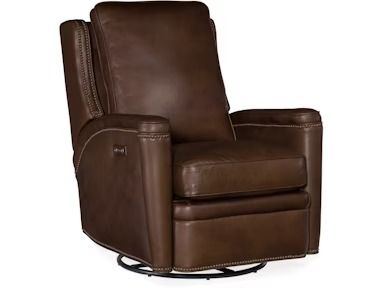 a brown leather recliner chair on a white background