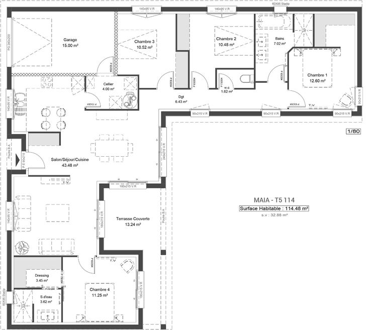 the floor plan for a two story house with an attached garage and living room area