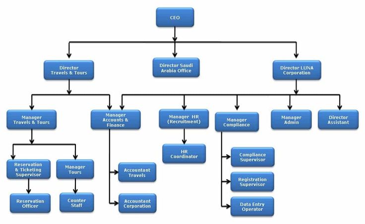 a flow chart with several different types of business