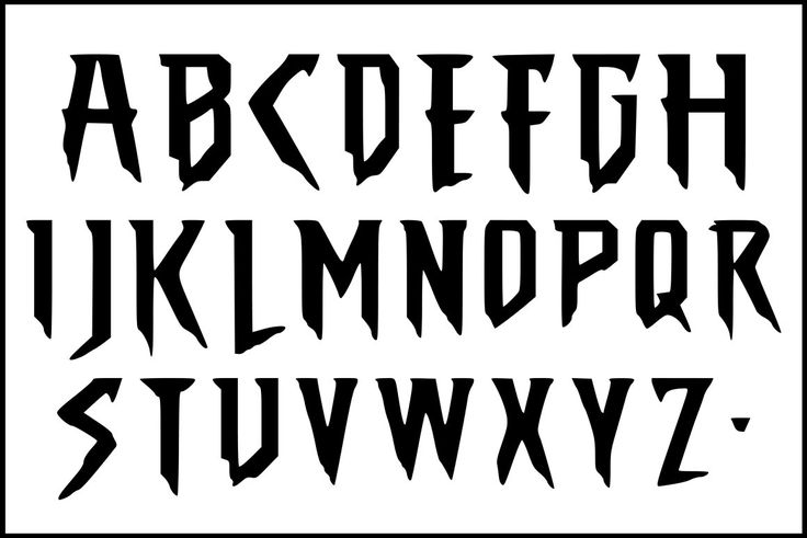 the gothic font and numbers are all black with white letters on them, as well as some