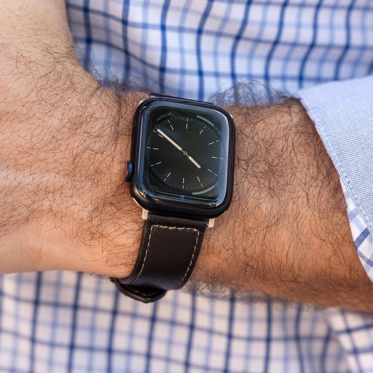 Upgrade your Apple® Watch with a strap in our premium, full-grain Bomber Jacket mocha leather. Our adjustable leather Apple Watch band sports a brushed silver buckle and hardware to create an elegant and understated look that goes from casual to formal, day to evening. Classic Adjustable Apple Watch Band For Formal Occasions, Modern Brown Watch Accessories For Workwear, Casual Everyday Watch With Leather Strap, Modern Brown Watch Accessories For Work, Classic Everyday Watch Bands With Bracelet Strap, Casual Brown Watch For Everyday Use, Timeless Brown Watch Bands For Everyday, Modern Brown Watch Band For Business, Brown Everyday Watch With Bracelet Strap