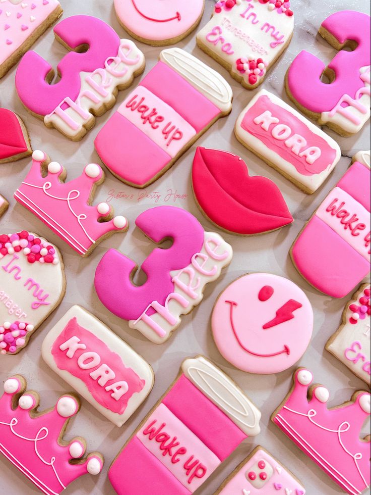 Threenager Cookie Ideas, 3nager Birthday Party, Threenager Cookies, Little Miss Threenager Birthday Ideas, Threenager Birthday Party Decorations, Threenage Dream, Threenager Birthday Party, Threenager Birthday, Little Miss Threenager