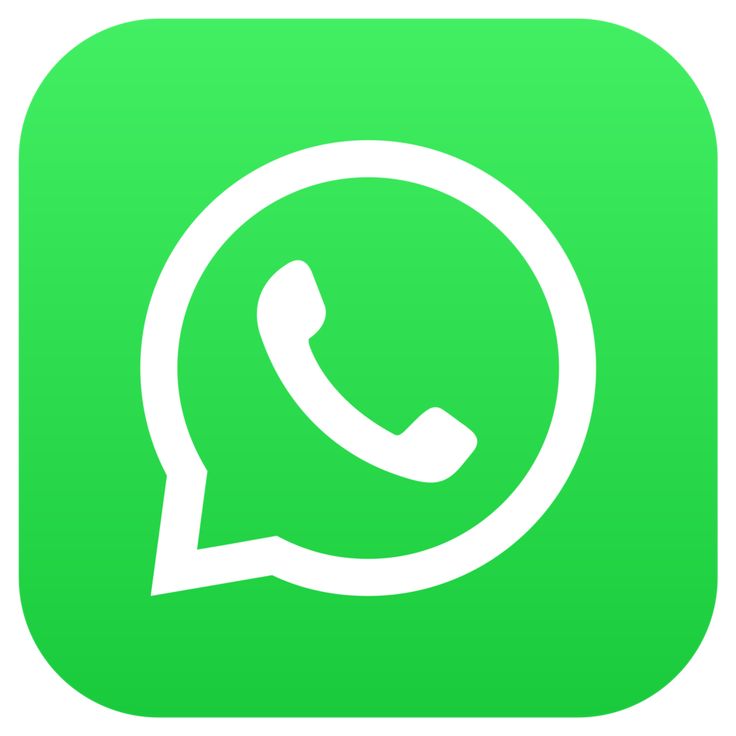 the whatsapp icon is green with white letters and a phone call on it