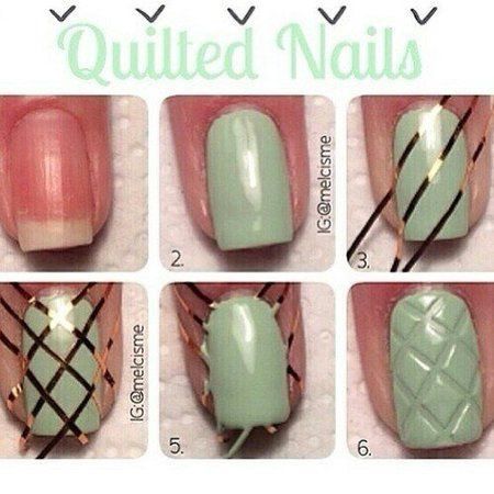 21 Paso a paso que te convertirán en una experta en decoración para uñas ⋮ Es la moda Quilted Nails, Diy Nails Tutorial, Do It Yourself Nails, Nailart Tutorial, Unghie Nail Art, Romantic Nails, Simple Nail Designs, Fancy Nails, Nail Art Tutorial